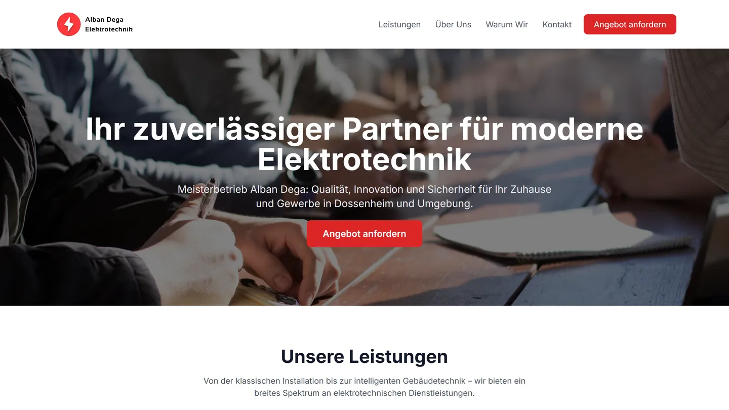 Alban Dega Elektrotechnik – Projektvorschau